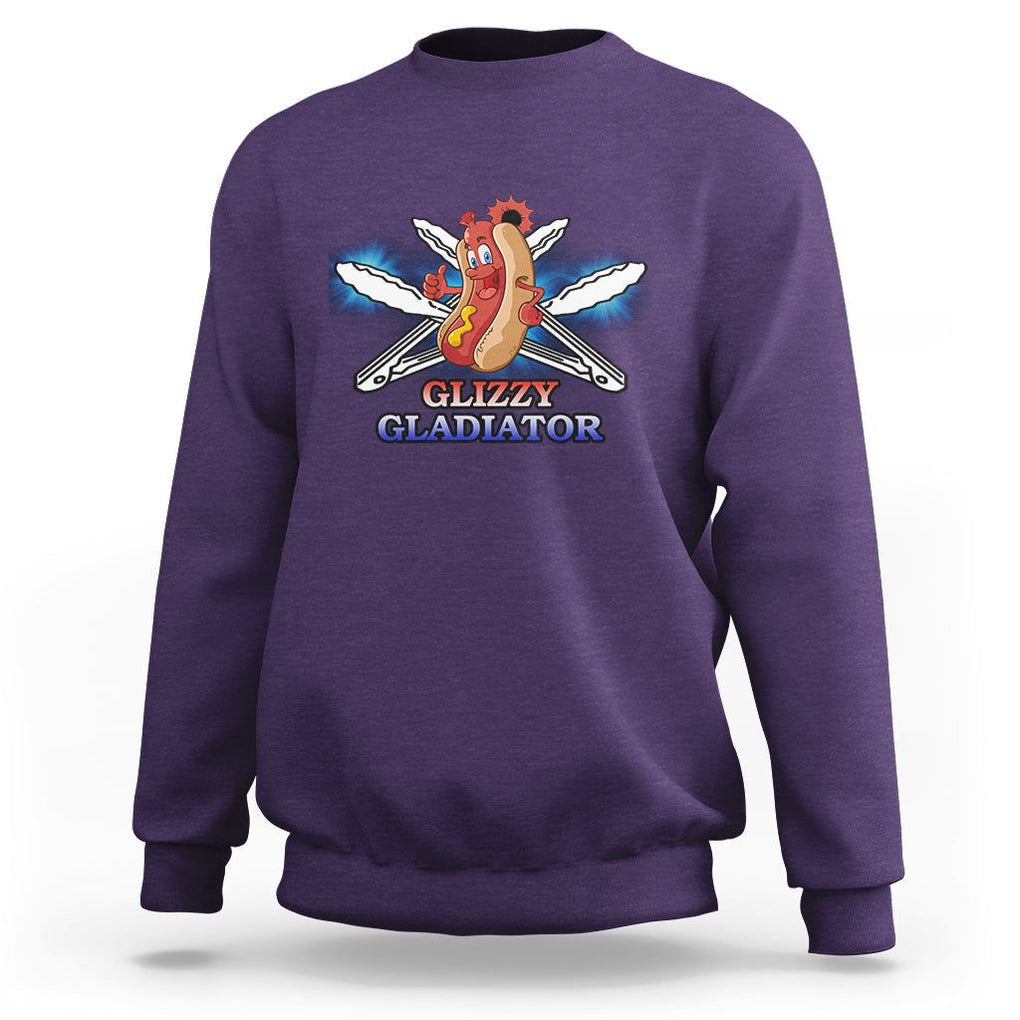 Hot Dog Lover Sweatshirt Glizzy Gladiator TS02 Purple Printyourwear