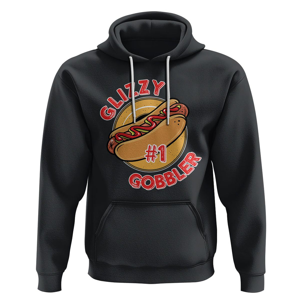Hot Dog Lover Hoodie Glizzy #1 Gobbler - PrintYourWear Size: S Color: Black