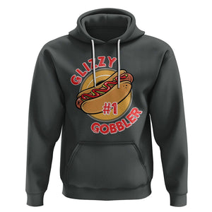 Hot Dog Lover Hoodie Glizzy #1 Gobbler - PrintYourWear Size: S Color: Dark Heather