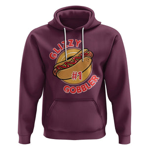Hot Dog Lover Hoodie Glizzy #1 Gobbler - PrintYourWear Size: S Color: Maroon