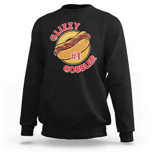 Hot Dog Lover Sweatshirt Glizzy #1 Gobbler - PrintYourWear Size: S Color: Black