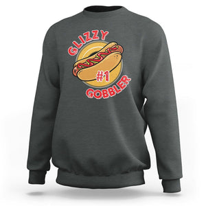 Hot Dog Lover Sweatshirt Glizzy #1 Gobbler - PrintYourWear Size: S Color: Dark Heather