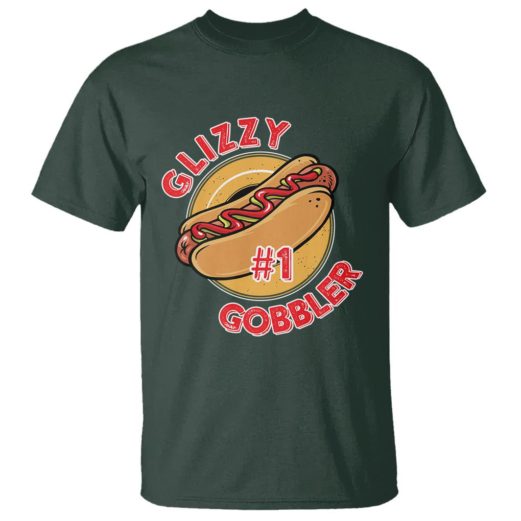 Hot Dog Lover T Shirt Glizzy #1 Gobbler - PrintYourWear Size: S Color: Dark Forest Green