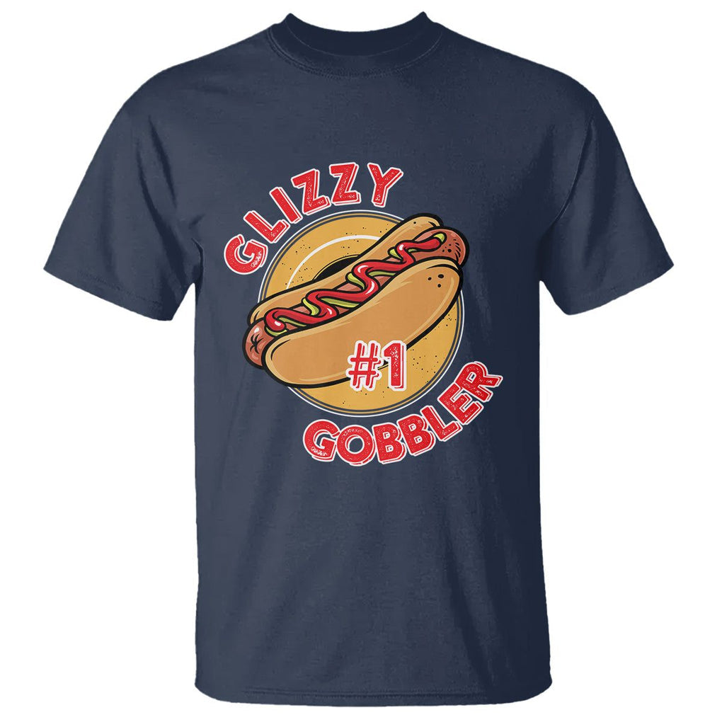 Hot Dog Lover T Shirt Glizzy #1 Gobbler - PrintYourWear Size: S Color: Navy