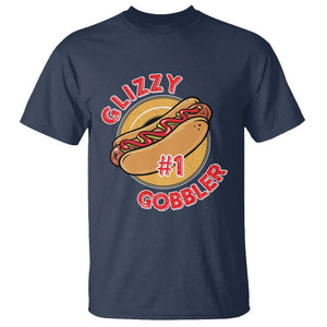 Hot Dog Lover T Shirt Glizzy #1 Gobbler - PrintYourWear Size: S Color: Navy