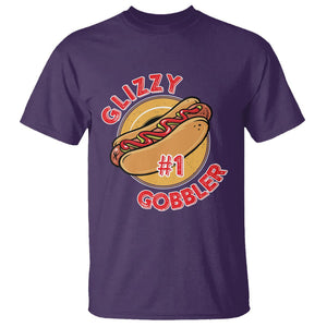 Hot Dog Lover T Shirt Glizzy #1 Gobbler - PrintYourWear Size: S Color: Purple