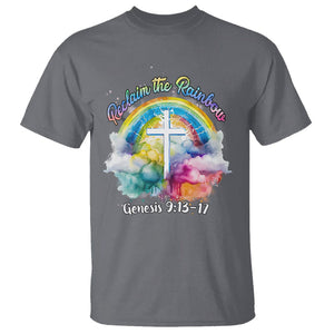 God's Promise T Shirt Reclaim The Rainbow Genesis 9:13-17 TS02 Charcoal Printyourwear