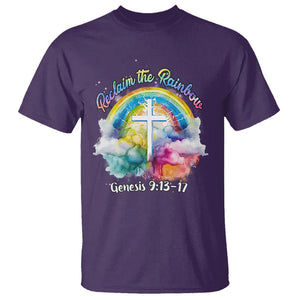 God's Promise T Shirt Reclaim The Rainbow Genesis 9:13-17 TS02 Purple Printyourwear