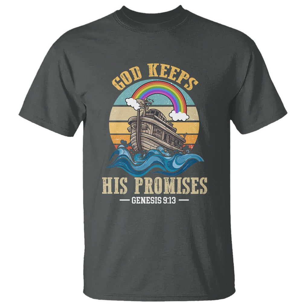 God's Promise T Shirt God Keeps His Promises Genesis 9:13 TS02 Dark Heather Printyourwear