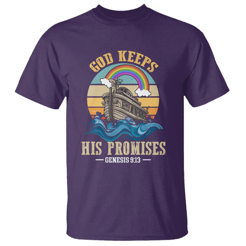 God's Promise T Shirt God Keeps His Promises Genesis 9:13 TS02 Purple Printyourwear