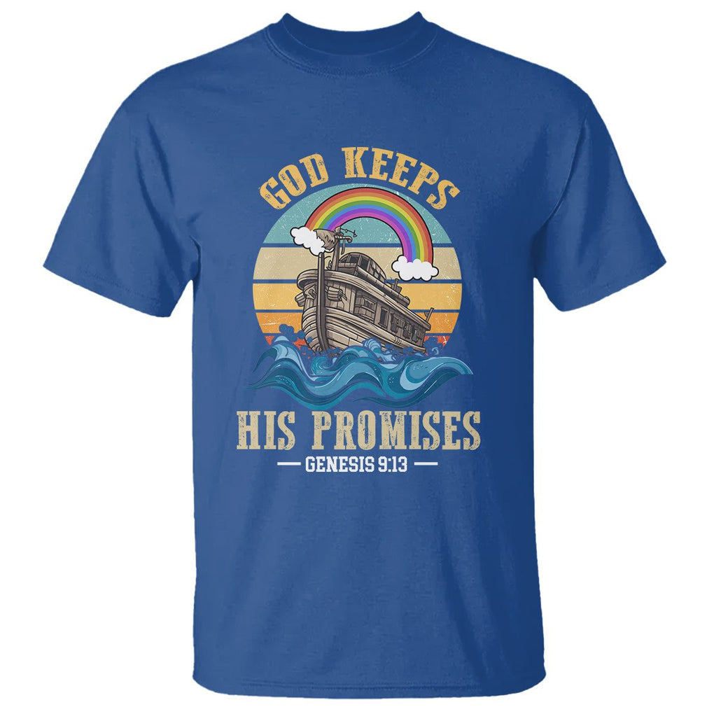 God's Promise T Shirt God Keeps His Promises Genesis 9:13 TS02 Royal Blue Printyourwear