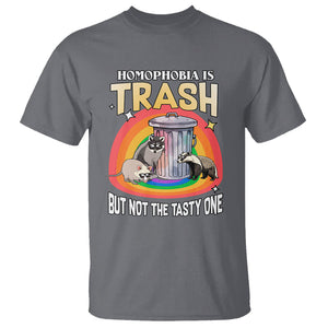 Sarcastic LGBT T Shirt Homophobia Is Trash Gay Pride Raccoon Opossum Ally TS02 Printyourwear
