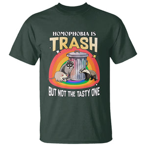 Sarcastic LGBT T Shirt Homophobia Is Trash Gay Pride Raccoon Opossum Ally TS02 Printyourwear