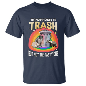 Sarcastic LGBT T Shirt Homophobia Is Trash Gay Pride Raccoon Opossum Ally TS02 Printyourwear