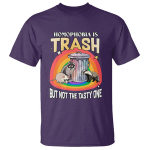 Sarcastic LGBT T Shirt Homophobia Is Trash Gay Pride Raccoon Opossum Ally TS02 Printyourwear