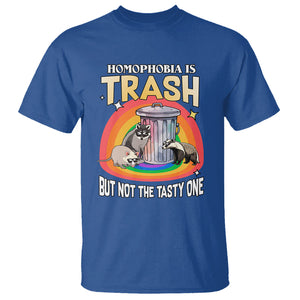 Sarcastic LGBT T Shirt Homophobia Is Trash Gay Pride Raccoon Opossum Ally TS02 Printyourwear