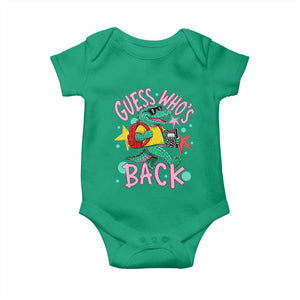 Funny Retro Alligator First Day of School Baby Onesie Guess Who is Back Cute Kids Gift