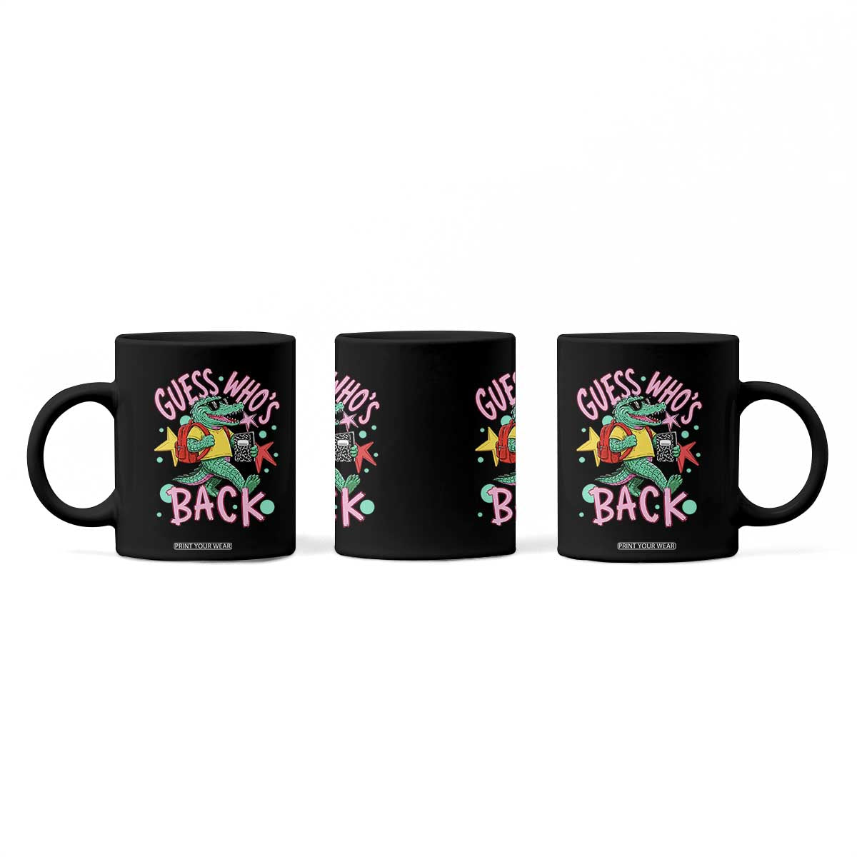 Funny Retro Alligator First Day of School Coffee Mug Guess Who is Back Cute Kids Gift