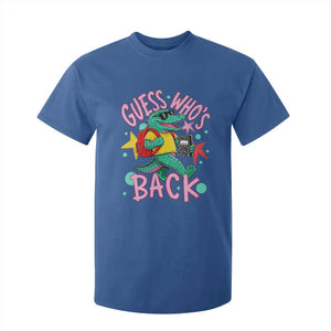 Funny Retro Alligator First Day of School T Shirt For Kid Guess Who is Back Cute Kids Gift