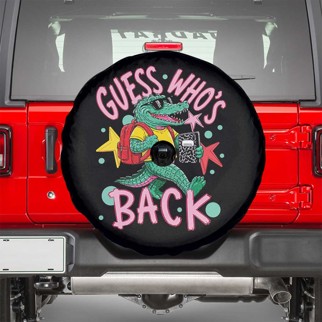 Funny Retro Alligator First Day of School Spare Tire Cover Guess Who is Back Cute Kids Gift