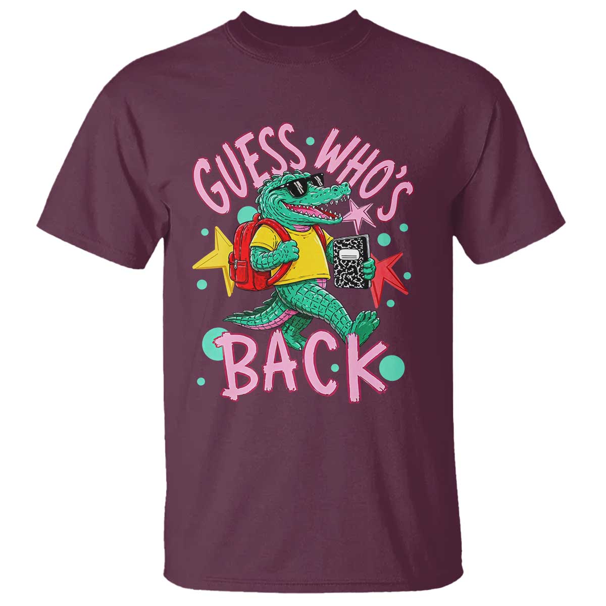 Funny Retro Alligator First Day of School T Shirt Guess Who is Back Cute Kids Gift