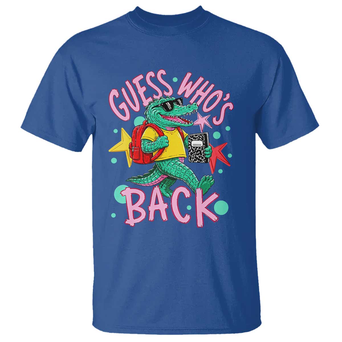 Funny Retro Alligator First Day of School T Shirt Guess Who is Back Cute Kids Gift