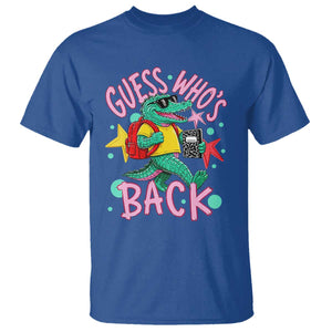 Funny Retro Alligator First Day of School T Shirt Guess Who is Back Cute Kids Gift