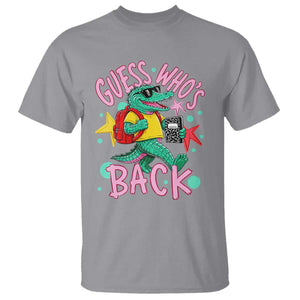 Funny Retro Alligator First Day of School T Shirt Guess Who is Back Cute Kids Gift