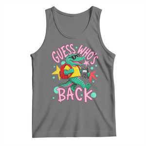 Funny Retro Alligator First Day of School Tank Top Guess Who is Back Cute Kids Gift