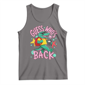 Funny Retro Alligator First Day of School Tank Top Guess Who is Back Cute Kids Gift