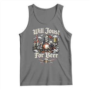 Funny Medieval Knight Drinking Humor Tank Top Will Joust For Beer Vintage Renaissance Faire