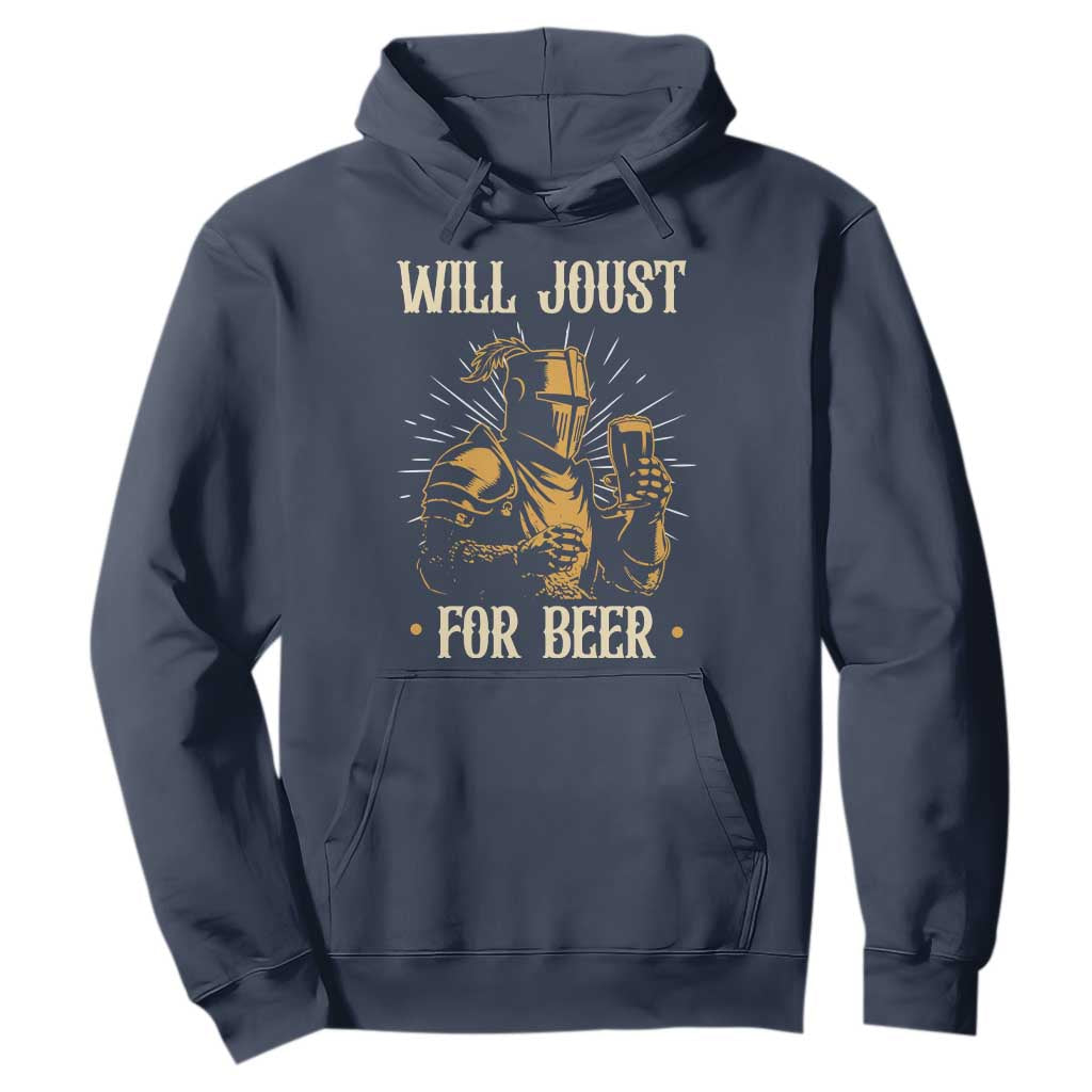 Funny Medieval Knight  Drinking Festival Humor Hoodie Will Joust For Beer Renaissance Faire