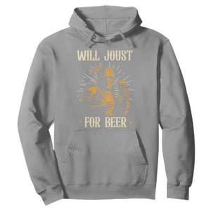 Funny Medieval Knight  Drinking Festival Humor Hoodie Will Joust For Beer Renaissance Faire
