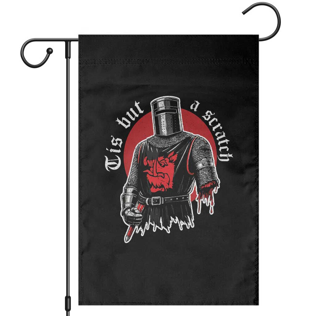 Funny One Arm Knight Medieval Garden Flag Tis But A Scratch Classic Dark Humor Parody TS02 Black Print Your Wear