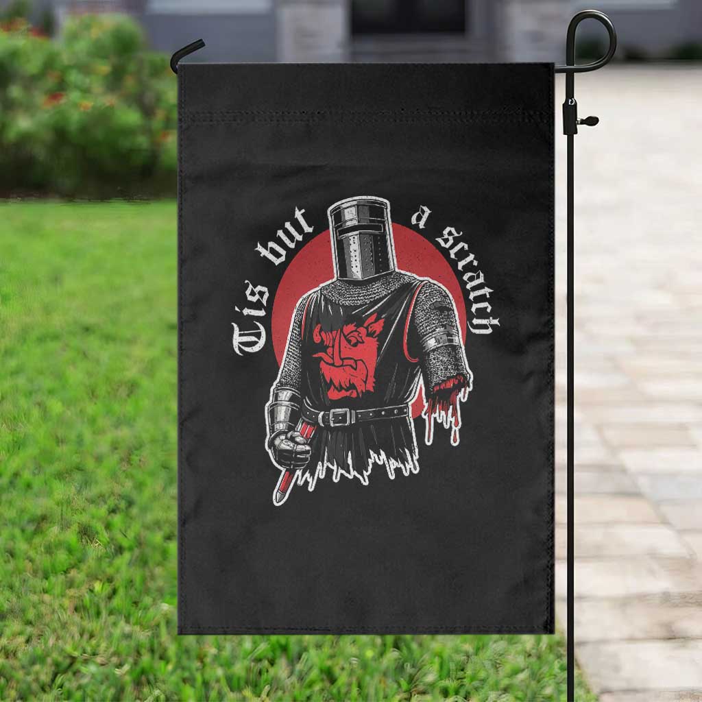 Funny One Arm Knight Medieval Garden Flag Tis But A Scratch Classic Dark Humor Parody