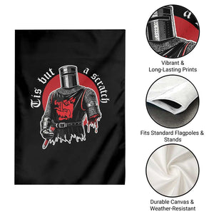 Funny One Arm Knight Medieval Garden Flag Tis But A Scratch Classic Dark Humor Parody
