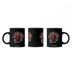 Funny One Arm Knight Medieval Coffee Mug Tis But A Scratch Classic Dark Humor Parody
