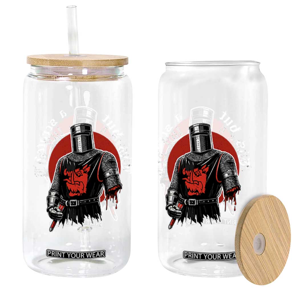 Funny One Arm Knight Medieval Glass Can Tis But A Scratch Classic Dark Humor Parody