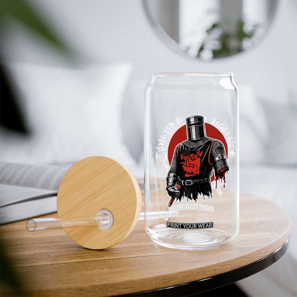 Funny One Arm Knight Medieval Glass Can Tis But A Scratch Classic Dark Humor Parody