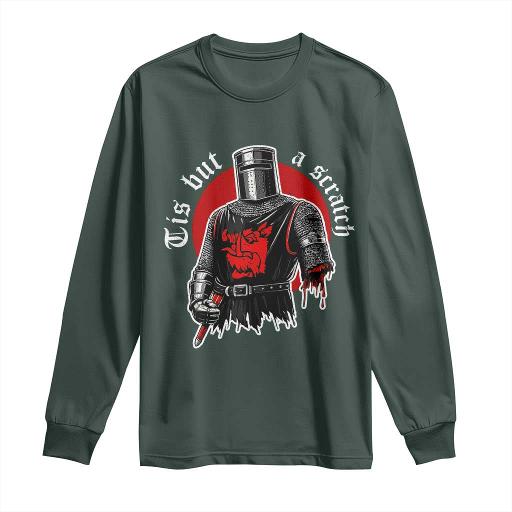 Funny One Arm Knight Medieval Long Sleeve Shirt Tis But A Scratch Classic Dark Humor Parody
