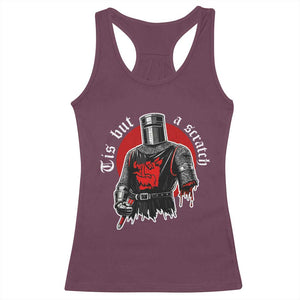 Funny One Arm Knight Medieval Racerback Tank Top Tis But A Scratch Classic Dark Humor Parody