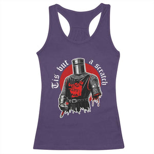 Funny One Arm Knight Medieval Racerback Tank Top Tis But A Scratch Classic Dark Humor Parody