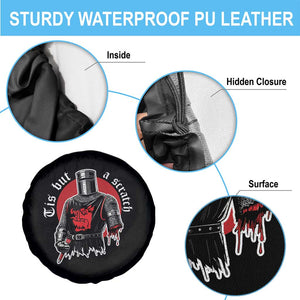 Funny One Arm Knight Medieval Spare Tire Cover Tis But A Scratch Classic Dark Humor Parody