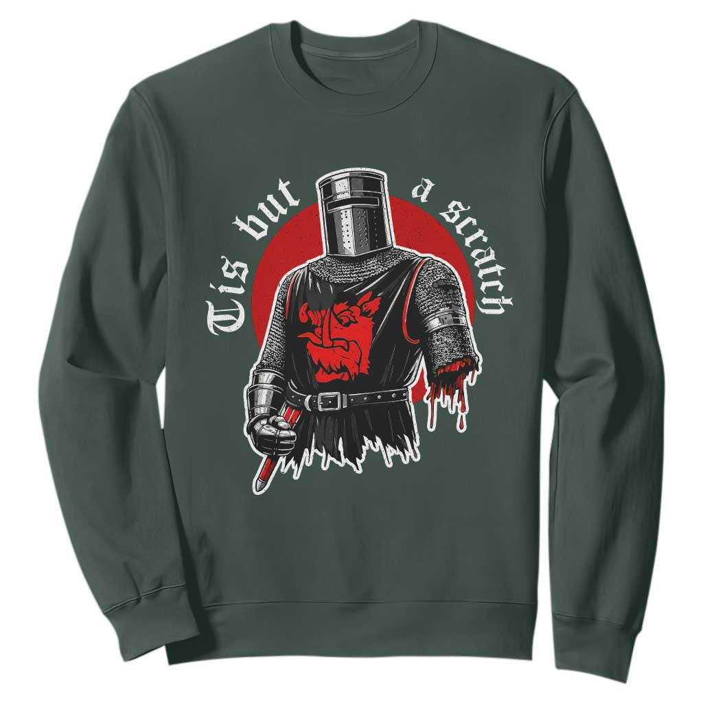 Funny One Arm Knight Medieval Sweatshirt Tis But A Scratch Classic Dark Humor Parody