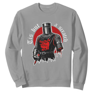 Funny One Arm Knight Medieval Sweatshirt Tis But A Scratch Classic Dark Humor Parody