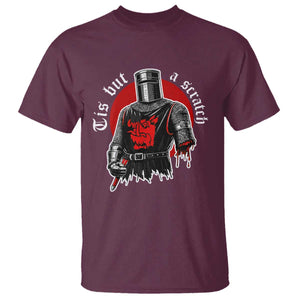 Funny One Arm Knight Medieval T Shirt Tis But A Scratch Classic Dark Humor Parody
