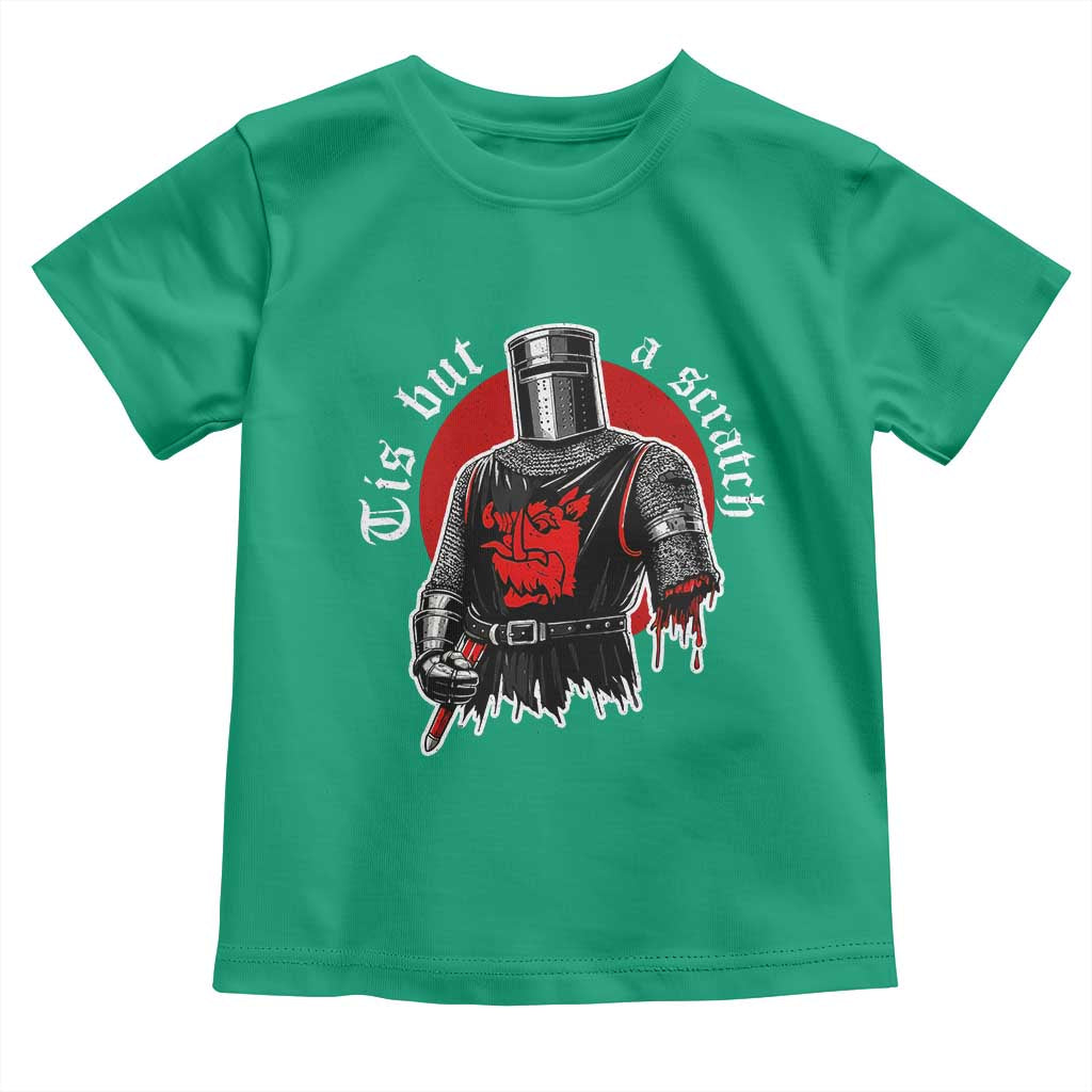 Funny One Arm Knight Medieval Toddler T Shirt Tis But A Scratch Classic Dark Humor Parody