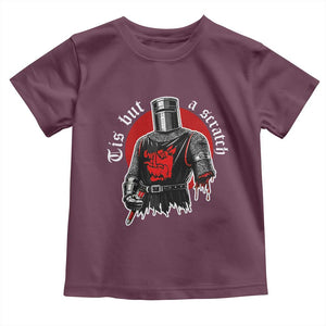 Funny One Arm Knight Medieval Toddler T Shirt Tis But A Scratch Classic Dark Humor Parody