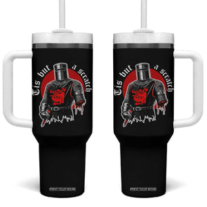 Funny One Arm Knight Medieval Tumbler With Handle Tis But A Scratch Classic Dark Humor Parody
