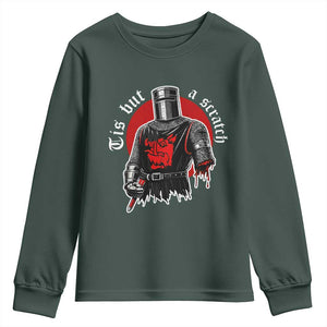 Funny One Arm Knight Medieval Youth Sweatshirt Tis But A Scratch Classic Dark Humor Parody